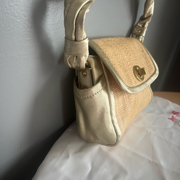 COACH Mini Straw Metallic Gold Party Bag! - Picture 4 of 9